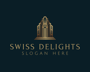 Architecture Art Deco Building logo design