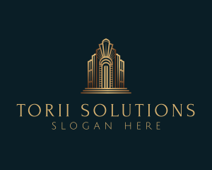 Architecture Art Deco Building logo design