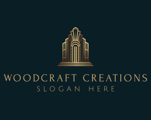 Architecture Art Deco Building logo design