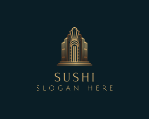 Architecture Art Deco Building logo design