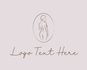 Aesthetician - Female Body Emblem logo design