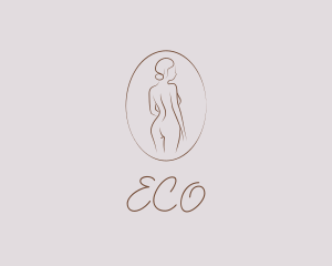 Female Body Emblem Logo