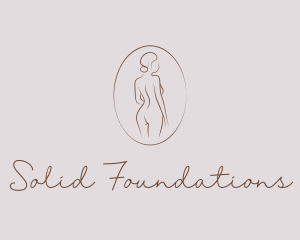 Aesthetician - Female Body Emblem logo design