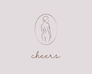 Female Body - Female Body Emblem logo design