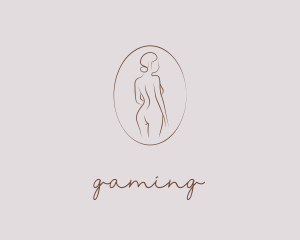 Waxing Salon - Female Body Emblem logo design