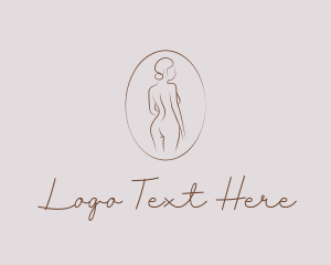 Female - Female Body Emblem logo design