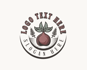 Emblem - Organic Vegan Onion logo design