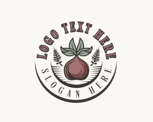 Organic Vegan Onion Logo