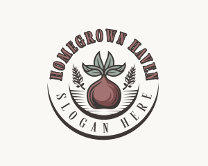 Organic Vegan Onion logo design