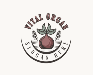 Organic Vegan Onion logo design