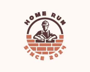 Bricklayer Mason Home improvement logo design