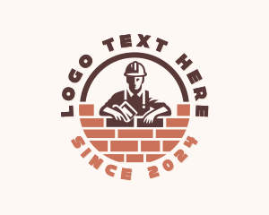 Brickwork - Bricklayer Mason Home improvement logo design