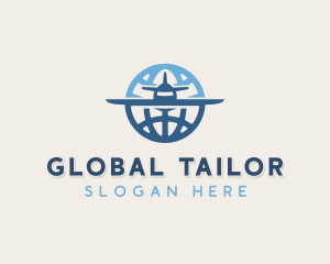 Global Logistics Aircraft logo design