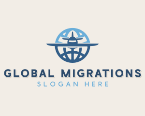 Global Logistics Aircraft logo design