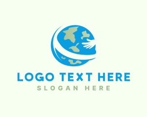 Planet - Planet Earth Embrace logo design
