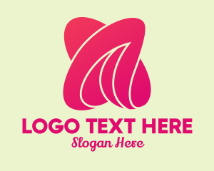 Abstract Pink Letter A  Logo