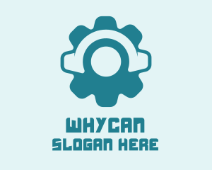 Gaming - Mechanical Cog Headphones logo design