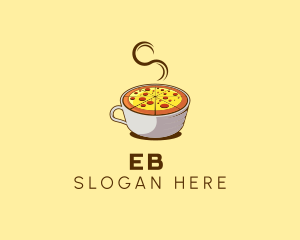 Coffee - Hot Pizza Mug logo design