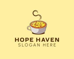 Coffee - Hot Pizza Mug logo design
