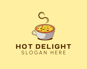 Hot Pizza Mug logo design