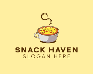 Hot Pizza Mug logo design