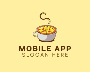 Breakfast - Hot Pizza Mug logo design