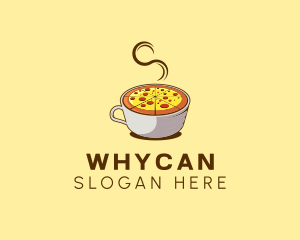 Coffee - Hot Pizza Mug logo design