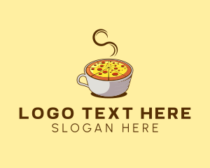 Hot - Hot Pizza Mug logo design