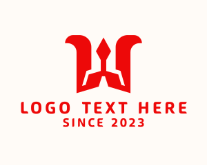 Letter W Spear logo design