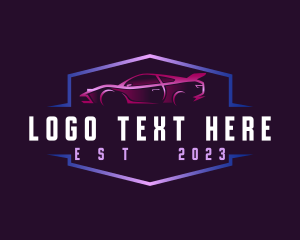 Detailing - Luxury Sedan Car Park logo design