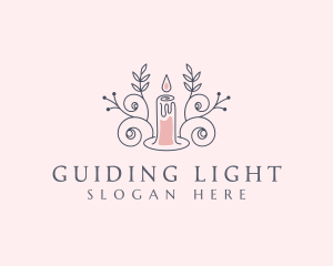 Candle Leaves Aromatherapy logo design