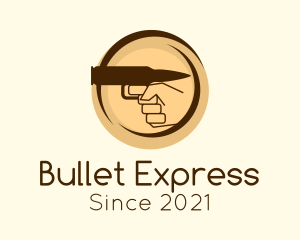 Bullets - Bullet Gun Hand logo design