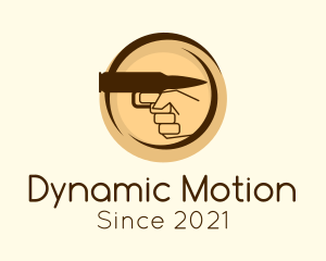 Action - Bullet Gun Hand logo design