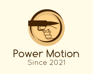 Action - Bullet Gun Hand logo design