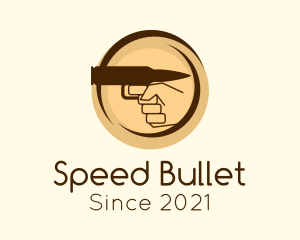 Bullet - Bullet Gun Hand logo design