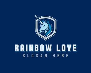 Lesbian - Gaming Mythical Unicorn logo design