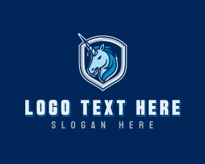 Lesbian - Gaming Mythical Unicorn logo design