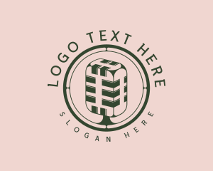 Songwriter - Podcast Radio Microphone logo design