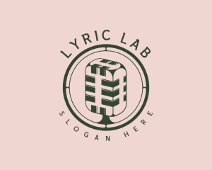 Podcast Radio Microphone logo design