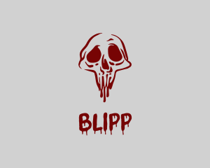 Scary Bloody Skull Logo