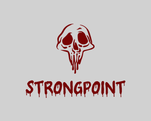 Scary Bloody Skull Logo