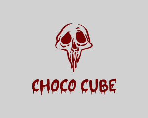 Scary Bloody Skull logo design
