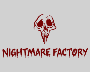 Scary Bloody Skull logo design