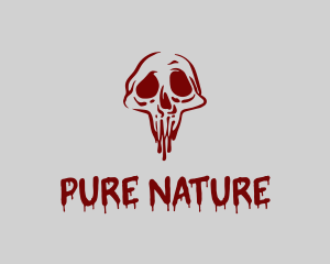 Phantom - Scary Bloody Skull logo design