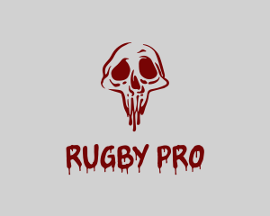 Monster - Scary Bloody Skull logo design