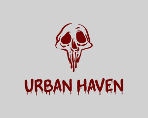 Scary Bloody Skull logo design