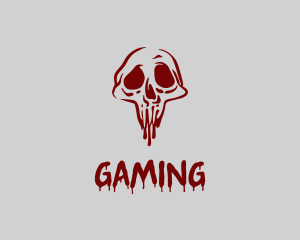 Horror - Scary Bloody Skull logo design
