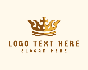 Golden - Medieval Royal Crown logo design