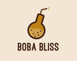 Boba - Milk Tea Bomb logo design