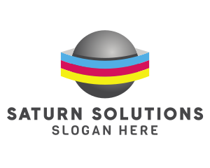 Saturn - Planet Ink Cartridge logo design